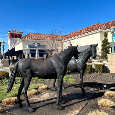 Pair of Thoroughbred Statues