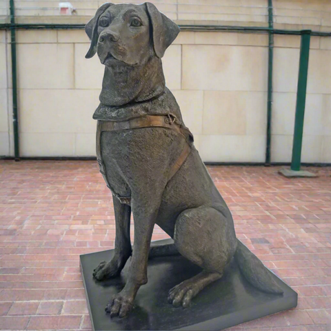 Mattie Custom Bronze Labrador K9 Police Dog Statue