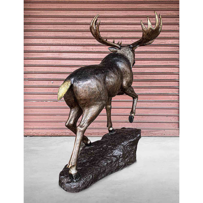 Bronze Moose Sculpture - Special Patina-Custom Bronze Statues & Fountains for Sale-Randolph Rose Collection