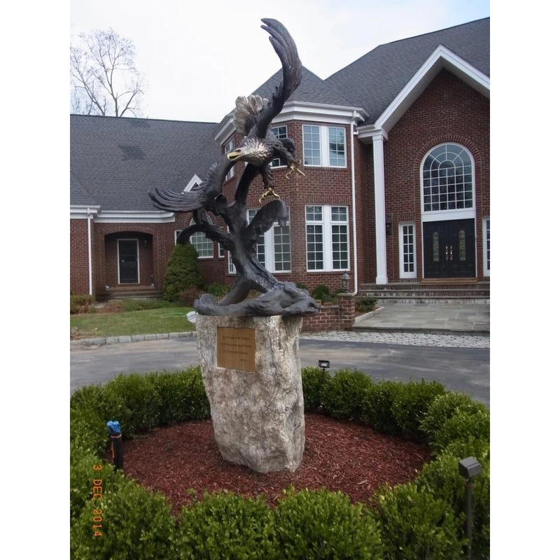 Eagle with Wings Spread (Left Wing up)-Custom Bronze Statues & Fountains for Sale-Randolph Rose Collection