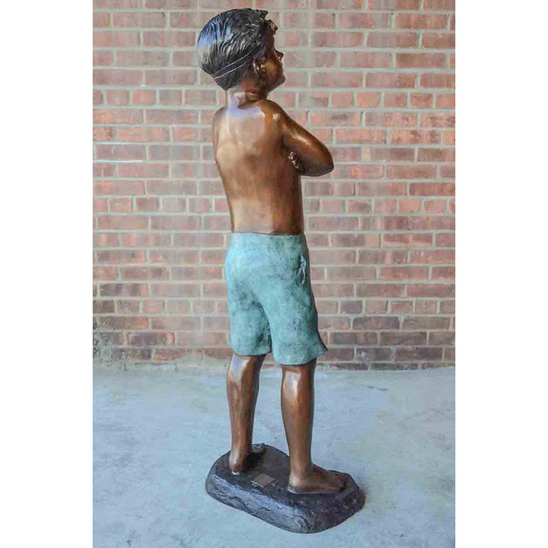 Swim Time - Boy Swimmer-Custom Bronze Statues & Fountains for Sale-Randolph Rose Collection