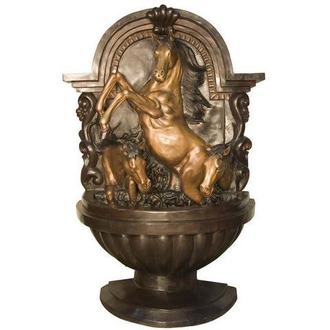 Bronze Rearing Horse Fountain