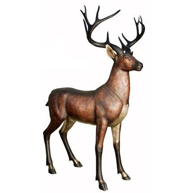 Bronze White-Tailed Deer Statue