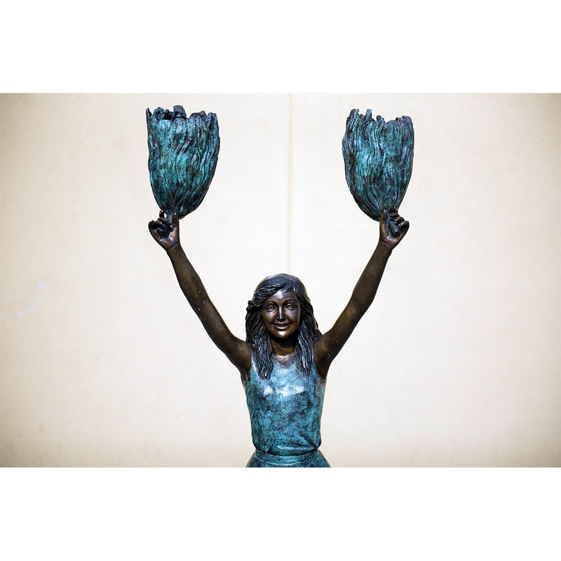 Touchdown Cheerleader-Custom Bronze Statues & Fountains for Sale-Randolph Rose Collection