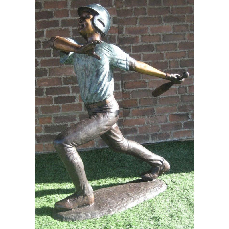 Bronze Sports Statue of a Baseball Batter