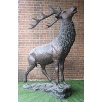 Standing Bronze Elk Sculpture