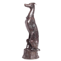 Sitting Bronze Whippet Statues