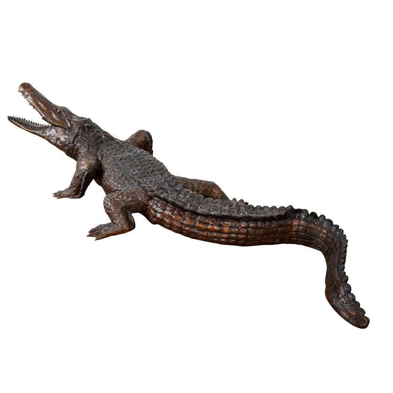 Large and Long Alligator Statue-Custom Bronze Statues & Fountains for Sale-Randolph Rose Collection