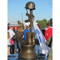 Bronze Fallen Soldier Statue - Battlefield Soldiers Cross