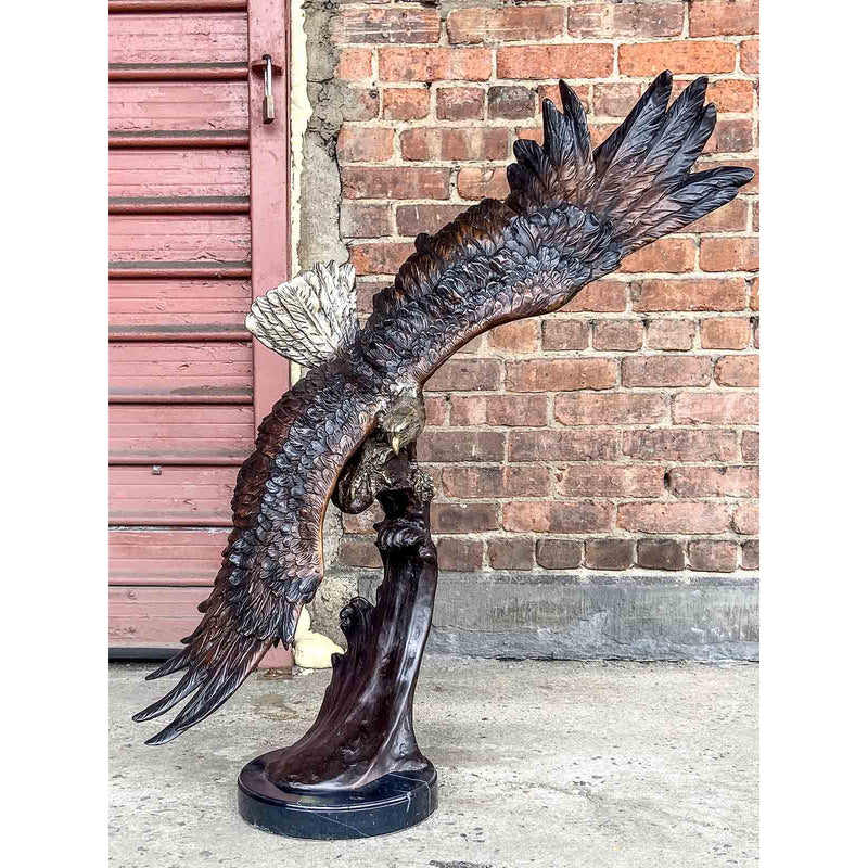 Eagle Wings Spread in Flight-Custom Bronze Statues & Fountains for Sale-Randolph Rose Collection