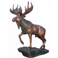 Bronze Moose Statue - Brown Patina