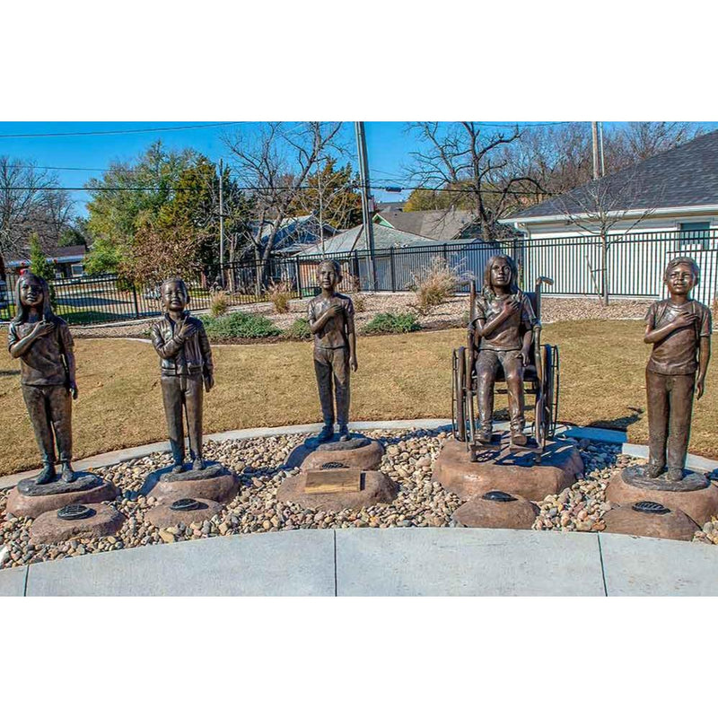 Celebrate Diversity - Pledge of Allegiance Set of Five-Custom Bronze Statues & Fountains for Sale-Randolph Rose Collection
