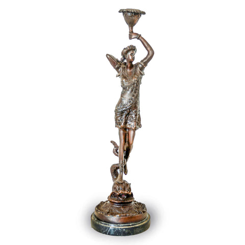 Bronze Maiden Candleholder