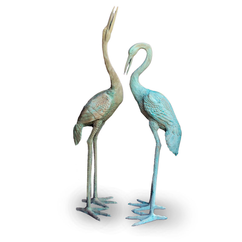 Very Tall Pair of Cranes-Custom Bronze Statues & Fountains for Sale-Randolph Rose Collection