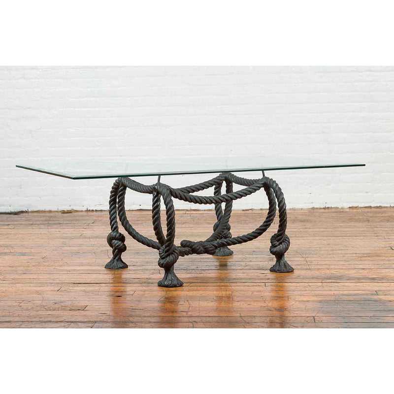 Nautical Rope Table Base - Short-Custom Bronze Statues & Fountains for Sale-Randolph Rose Collection