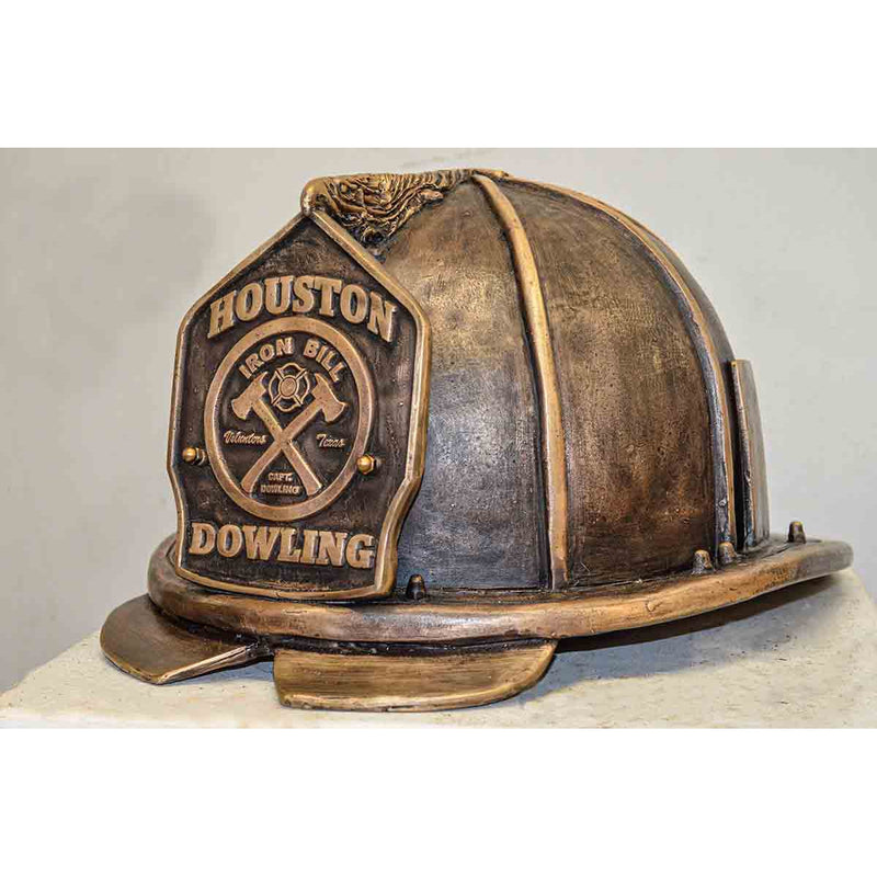 Custom Fireman Helmet with Shield-Custom Bronze Statues & Fountains for Sale-Randolph Rose Collection