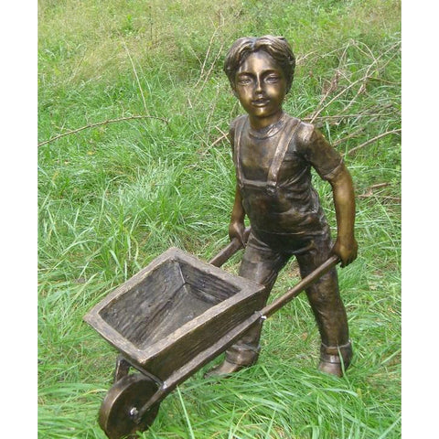 Bronze Garden Cleaning Statue
