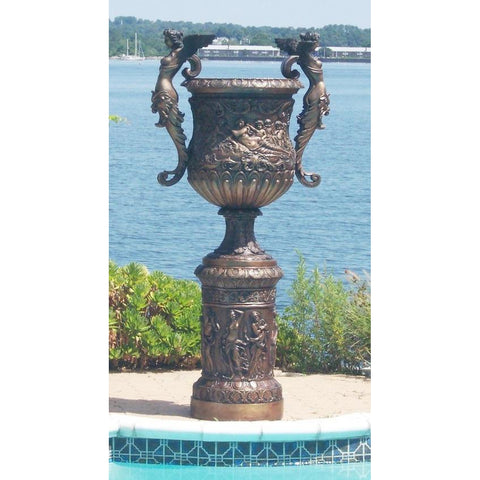 Bronze Double Angel Palace Urn