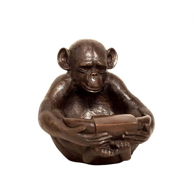 Bronze Monkey Bowl Statue and Sculpture | Randolph Rose Collection