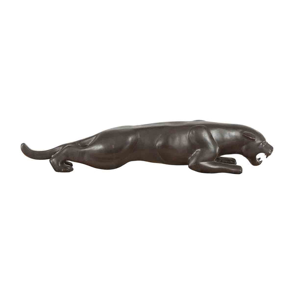Vintage Bronze Sculpture of Skulking Jaguar | Randolph Rose