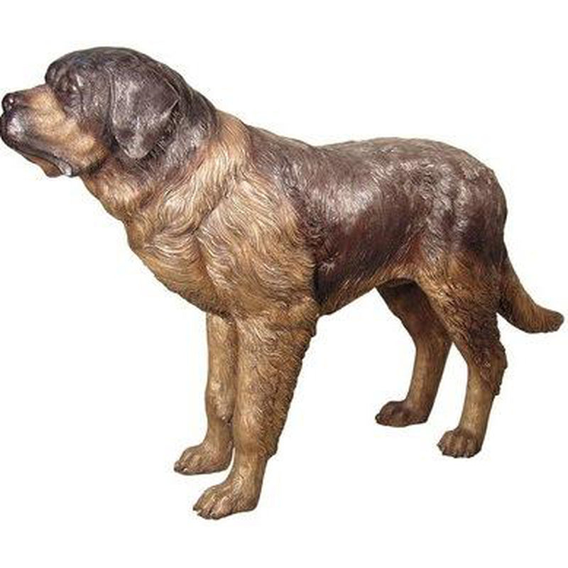 Saint St. Bernard Bronze Dog Statue
