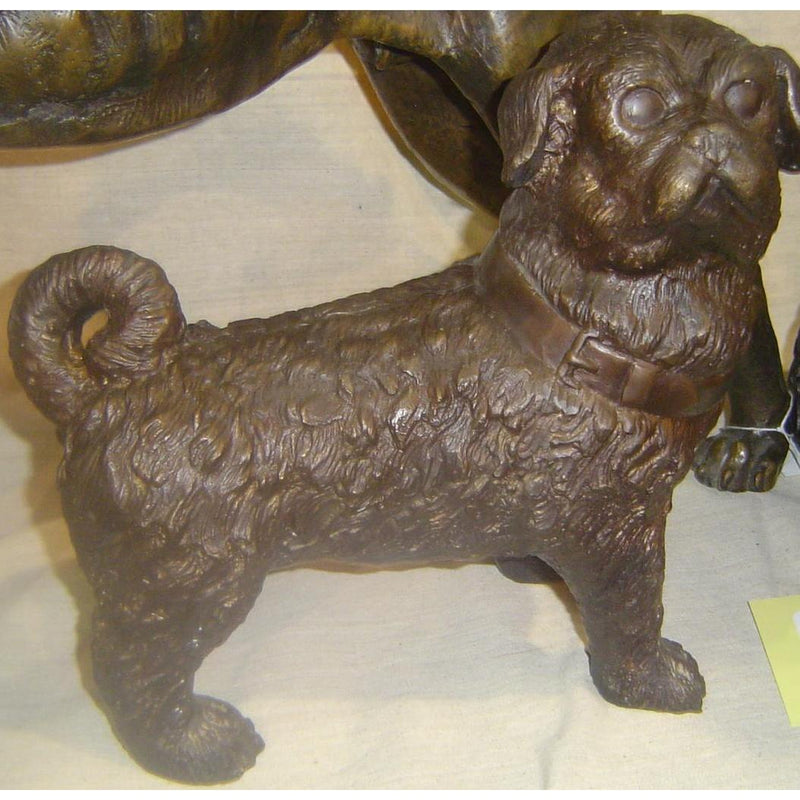 Bronze Dog Statue of a Pug