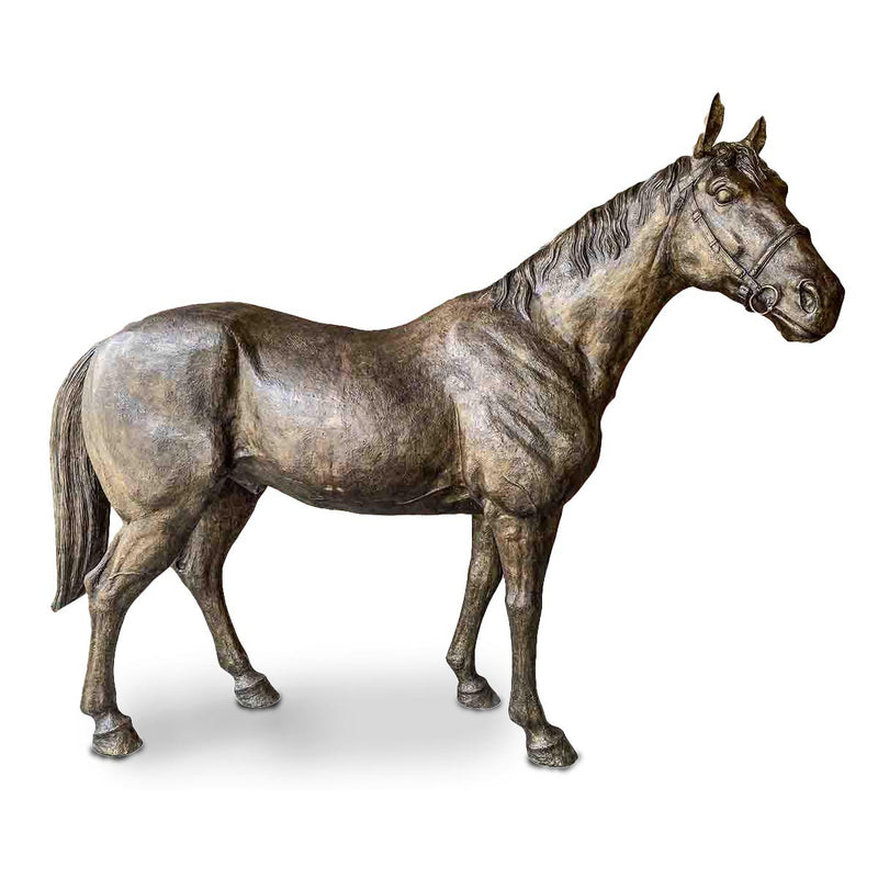 Standing Quarter Horse Sculpture-Custom Bronze Statues & Fountains for Sale-Randolph Rose Collection