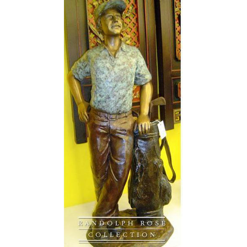 Bronze Statue of Male Golfer