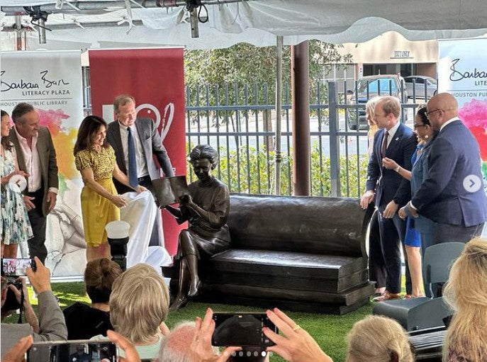The City of Houston reveals beautiful new statue of former First Lady Barbara Bush