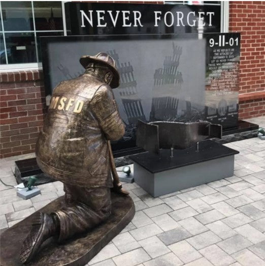 Mt. Sinai FD honors 9/11 with Bronze Firefighter Statue | Randolph Rose ...