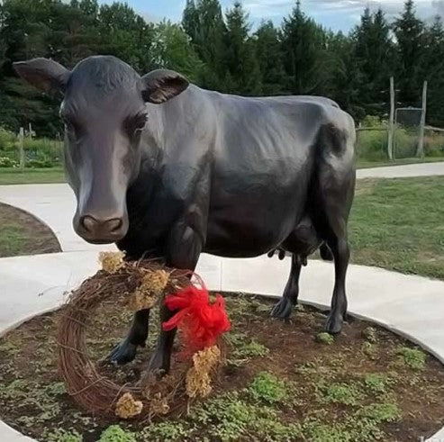 Bronze Cow Statue by Randolph Rose Collection 