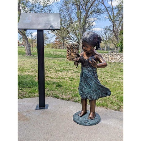Bronze Children's Park Statue