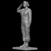 Saluting Navy Soldier In Production