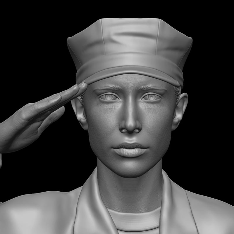 Saluting Navy Soldier In Production