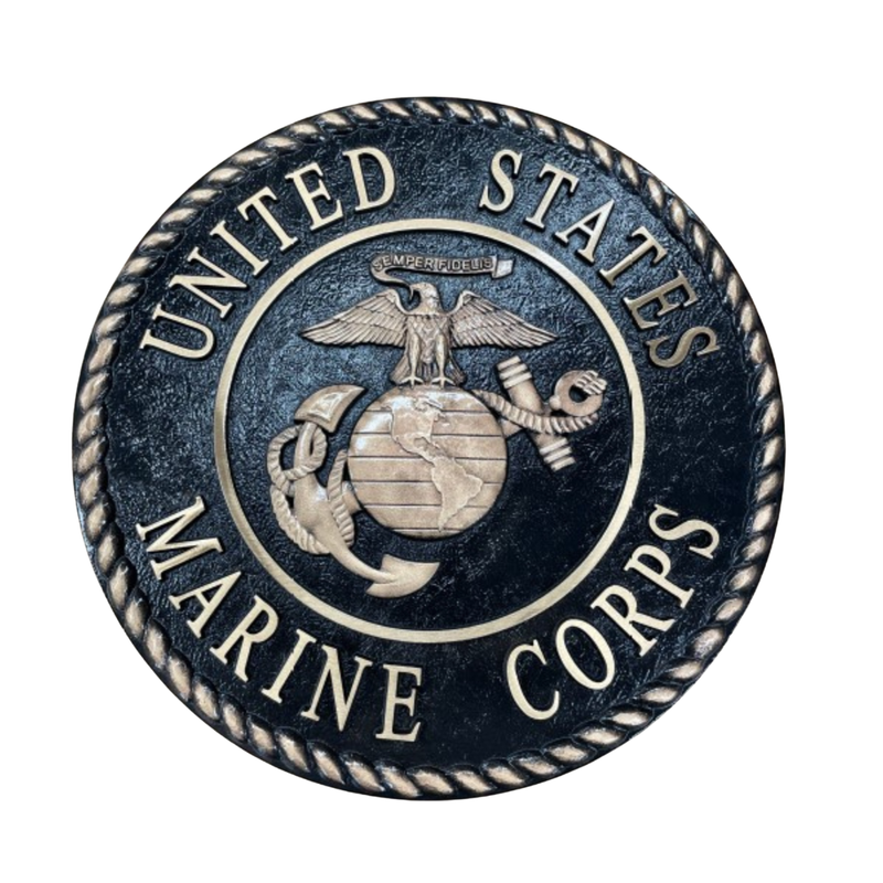 Bronze Military Plaque of the United States Marine Corps Seal