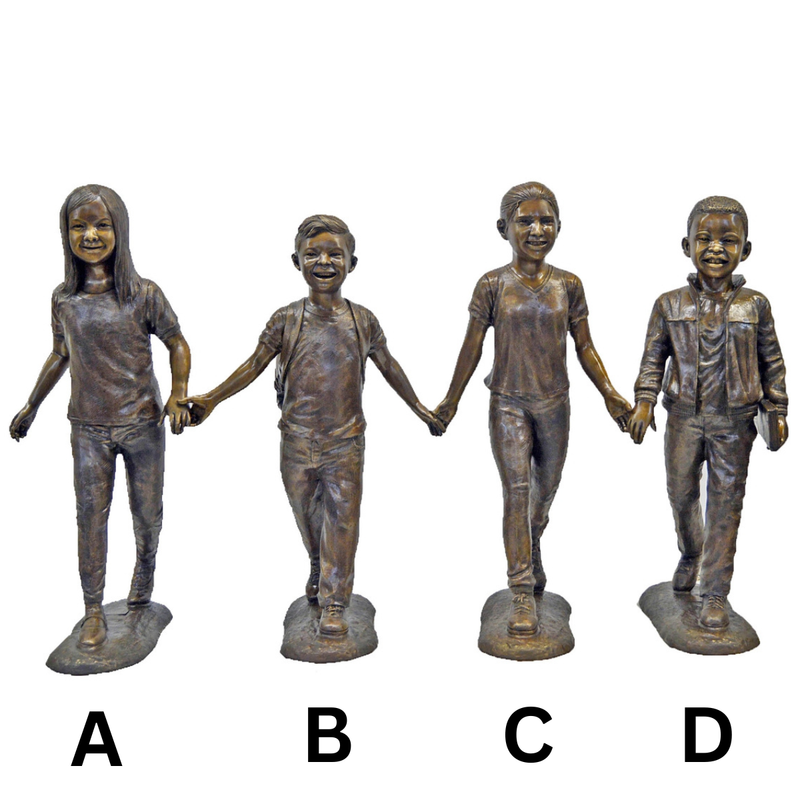 Teaching Our Future Bronze School Statue Set