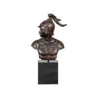 Tabletop Bronze Spartan Bust Statue