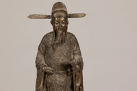 Bronze Tabletop Statue of a Scholar on a Turtle