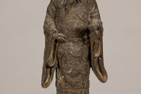 Bronze Tabletop Statue of a Scholar on a Turtle