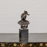 Tabletop Bronze Spartan Bust Statue