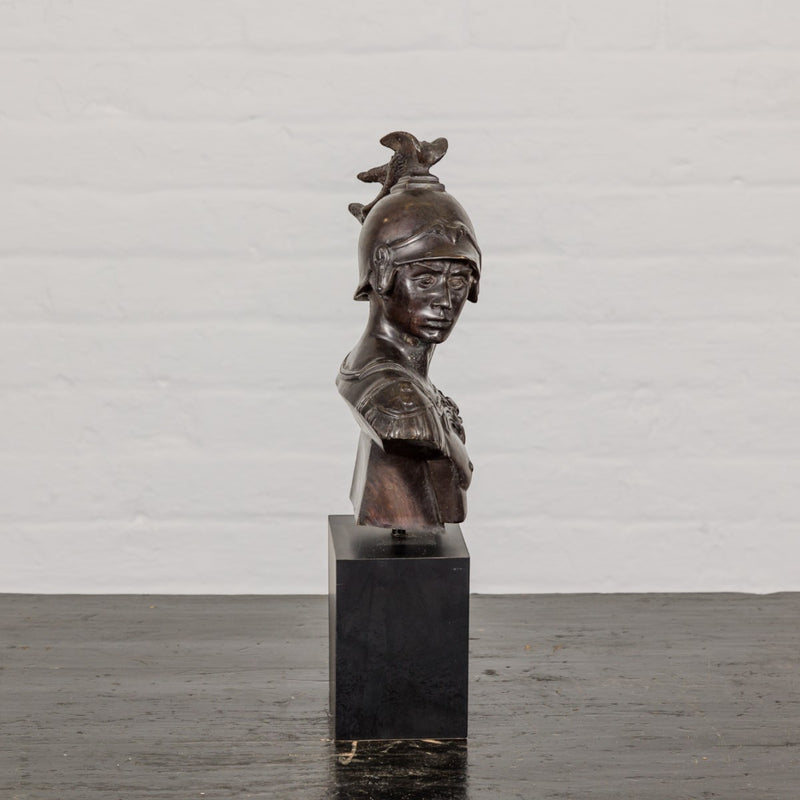 Tabletop Bronze Spartan Bust Statue