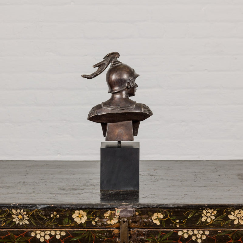 Tabletop Bronze Spartan Bust Statue