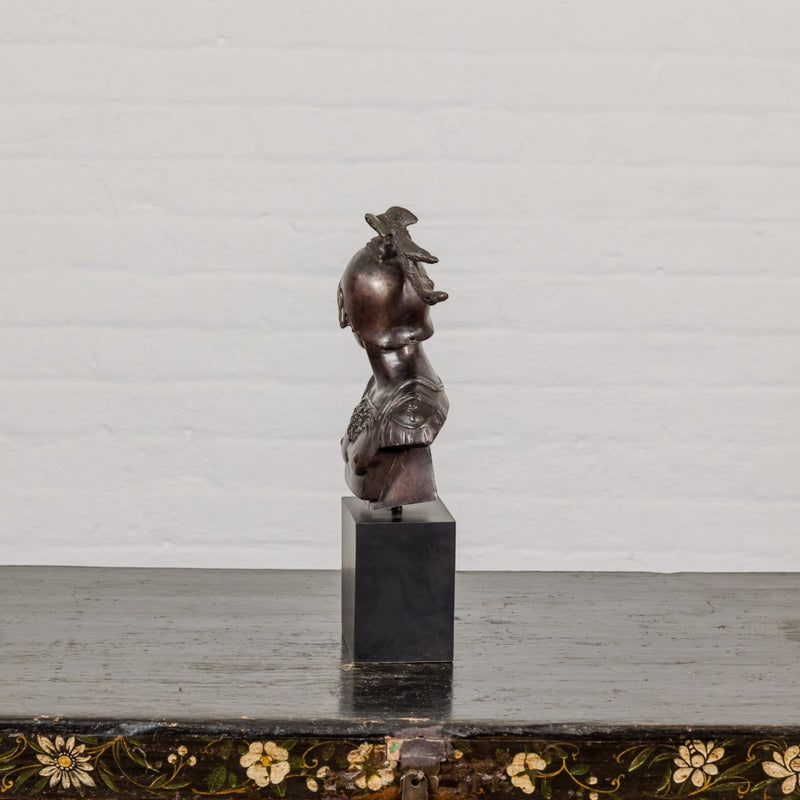 Tabletop Bronze Spartan Bust Statue
