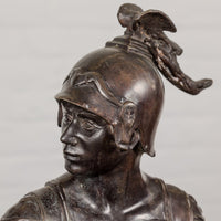 Tabletop Bronze Spartan Bust Statue