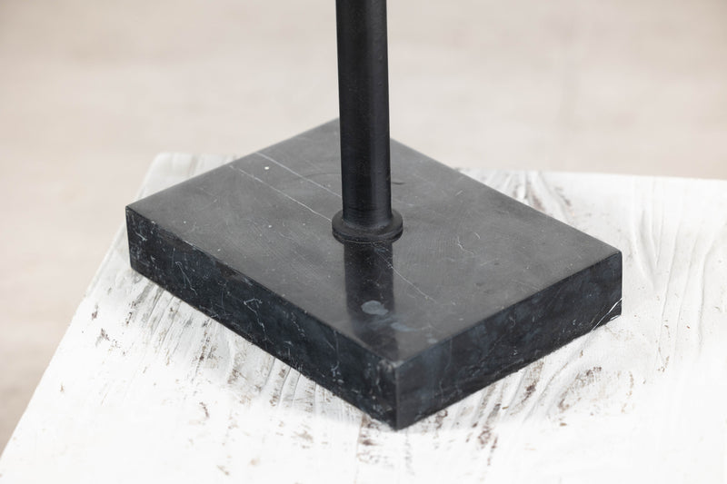Bronze Renaissance-Inspired David Head Sculpture on Black Marble Base
