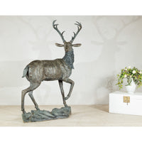 Large Bronze Stag Statue