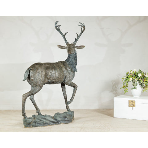Large Bronze Stag Statue