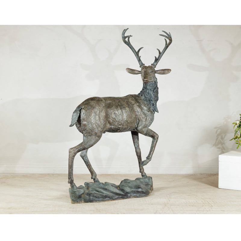 Large Bronze Stag Statue