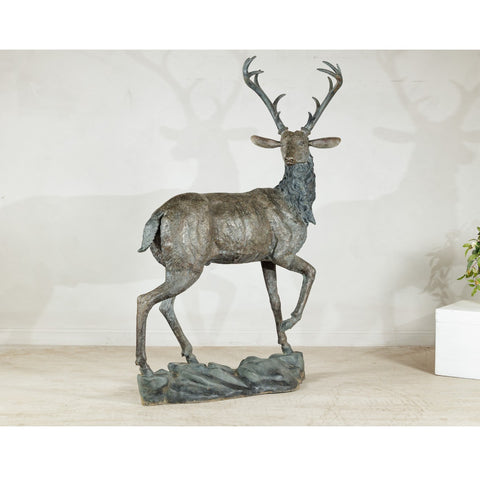 Large Bronze Stag Statue