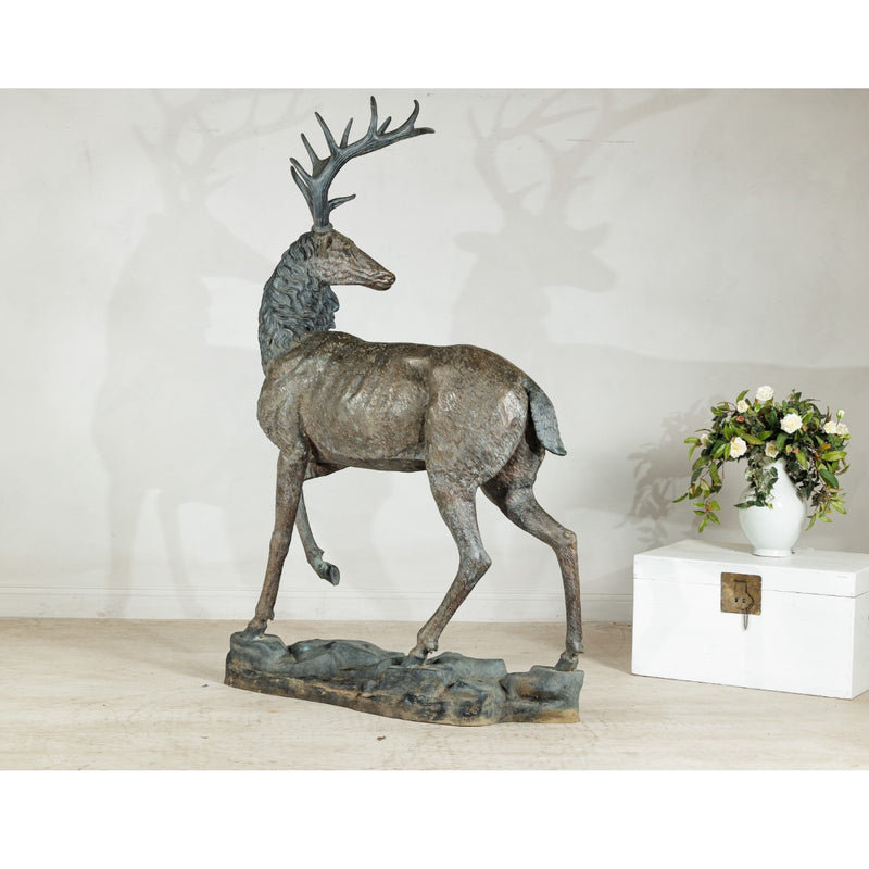 Large Bronze Stag Statue